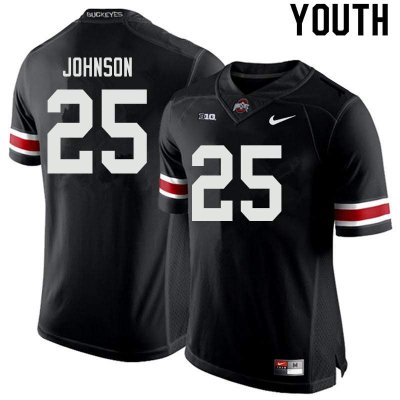 Youth Ohio State Buckeyes #25 Xavier Johnson Black Nike NCAA College Football Jersey January HMV2244XG